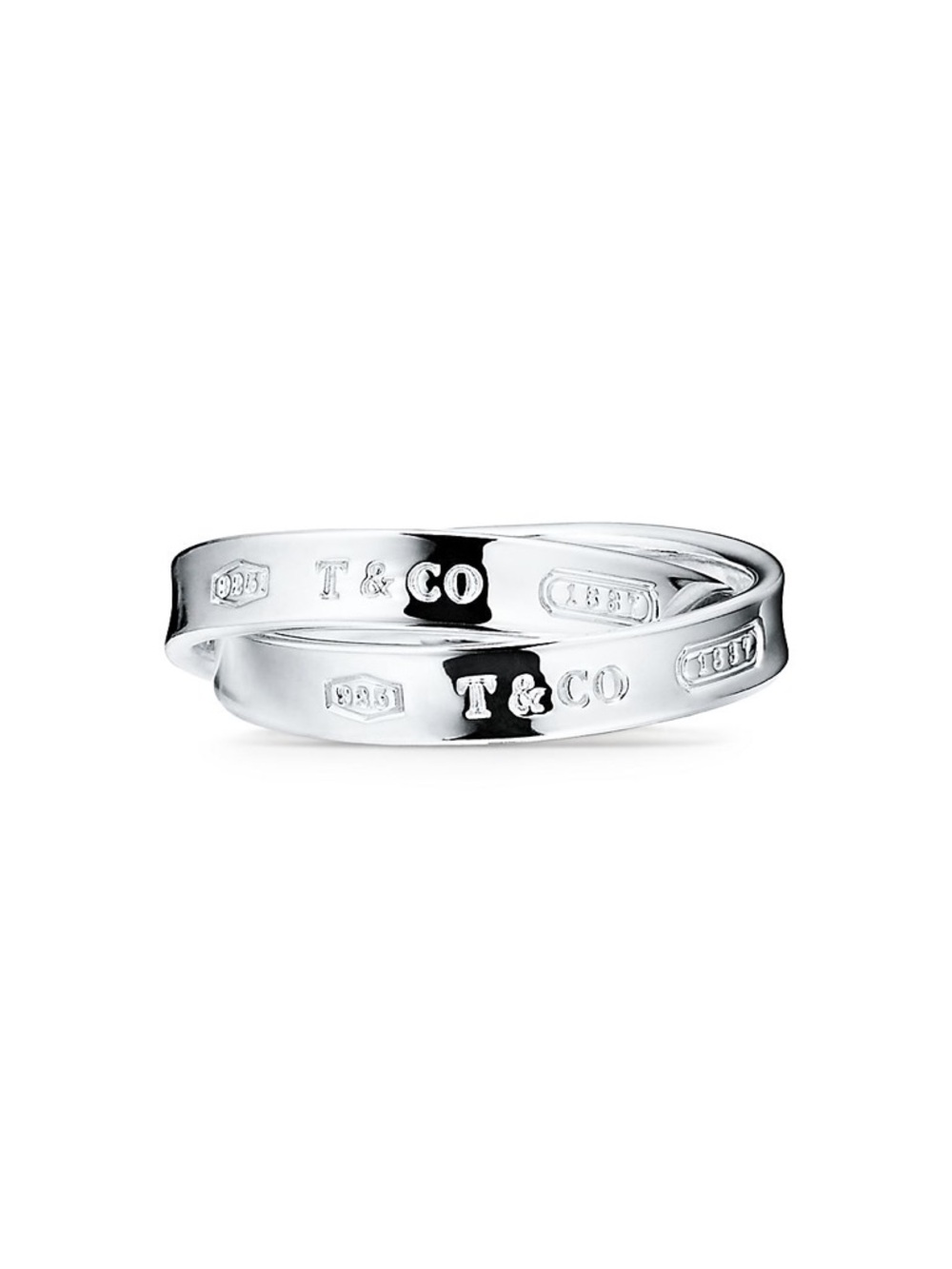 Tiffany Interlocking Silver Ring 7